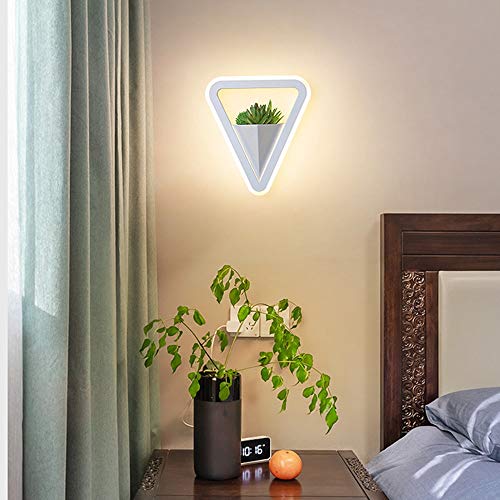 Lámpara de pared LED triangular que elimina la oscuridad en pasillos con diseño verde 3