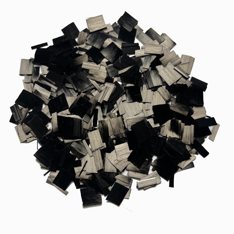 Generic 13mm Sheet-Like Short Cut Carbon Fiber Automotive Interior Modification Filling Raw Materials (500, Grams), black