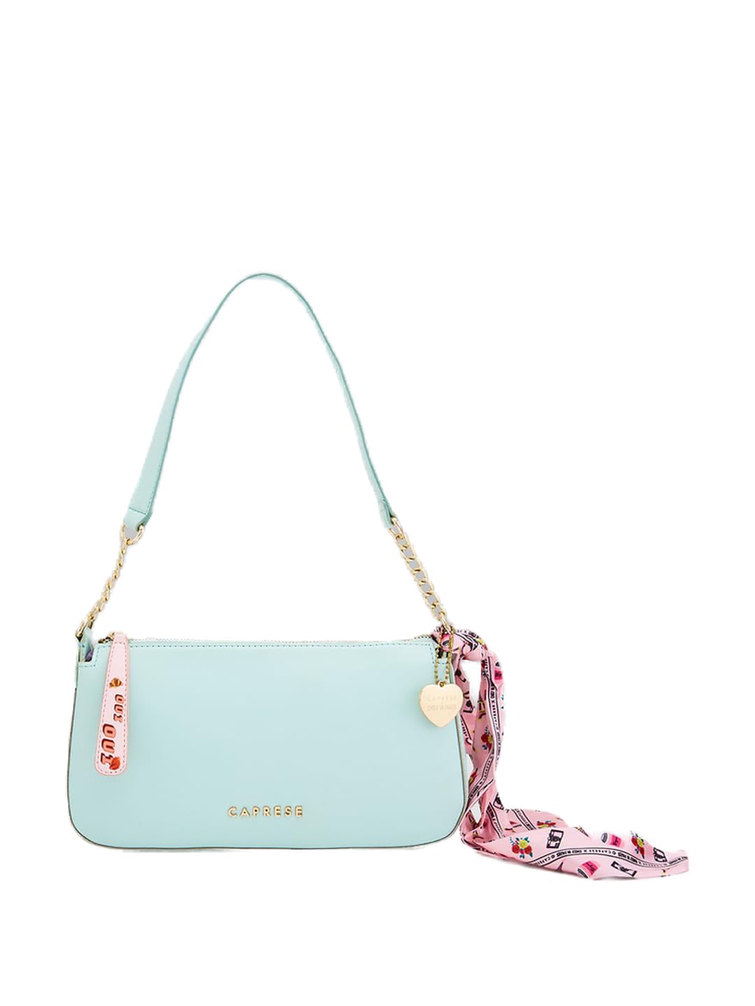 caprese Alfie Baguette Bag for Women (Medium, Mint)-picture-12