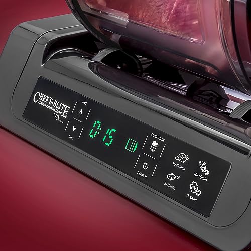 Chef's Elite Vacuum Marinator & Tumbler | Marinate Meat & Vegetables in 15 Minutes | Adjustable Timer | Auto Shut-Off | Meat Tenderizer Included