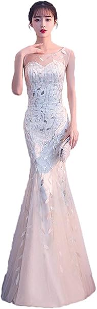 Amazon Hanamaya マーメイドライン マキシ丈 ワンピース 花嫁ドレス ロングドレス ウェディングドレス 結婚式 花嫁 披露宴 二次会 パーティードレス プリンセス 撮影用 ドレス イブニングドレス 通販