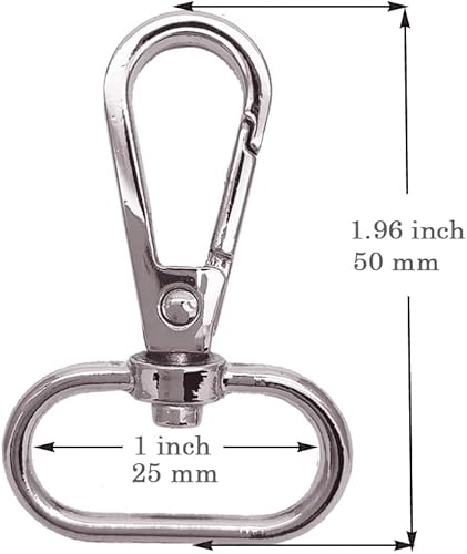 Miniatura 3 de Goyunwell Cierres giratorios de langosta para puerta de empuje, ganchos giratorios de 1 pulgada para hacer bolsos, cierre de langosta, ganchos
