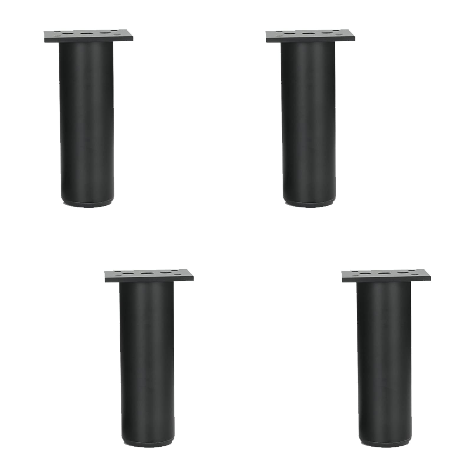 Gambe regolabili per mobili in alluminio nero, 30 cm, set di 4 piedini in metallo per divani e armadietti per mobili moderni per comò e tavoli, pezzi di ricambio eleganti e durevoli