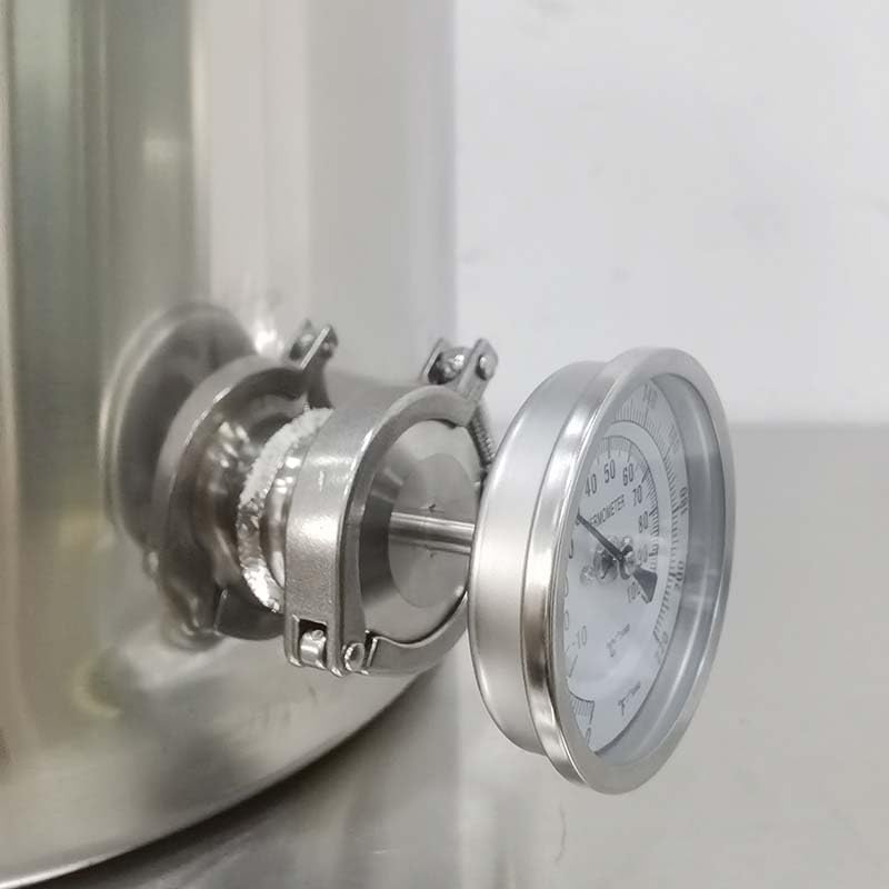 Brew Kettle Fermenter Thermometer Kit 1.5 Inch Tri Clamp 3" Dial 2.5" Stem Length Stainless Steel 304 Hermetically sealed
