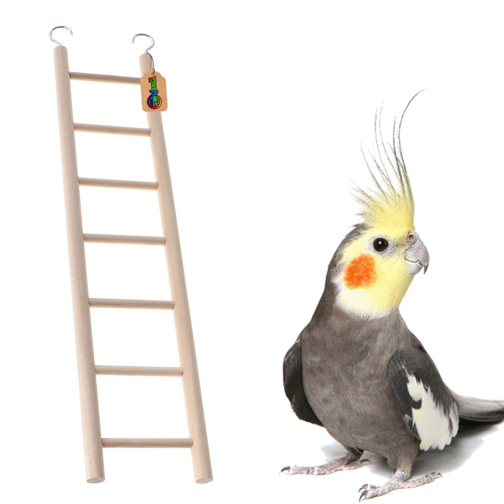 DreamAuro 34cm Natural Wood Ladder Toy for Birds, Parrot, Budgies and Other Small, Medium Large Bird (B08KZYKS3H) Amazon Price History, Amazon Price Tracker