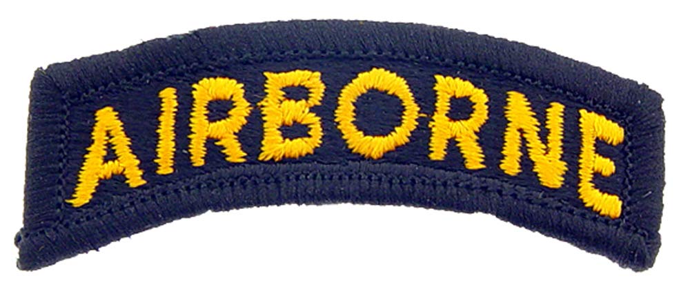 Inspired US Airborne Patch Black & Yellow Iron Costume Not for Functional Law Enforcement Use Multicolored