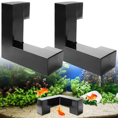 Lot de 2 tunnels d'aquarium souterrains - Cachette d'angle - Décoration de grotte pour poissons et crevettes - Cachette d'angle - Pour cacher les petites crevettes et poissons