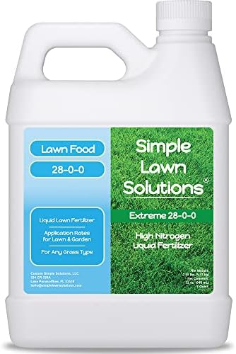 Lawn Fertilizer with Nitrogen: Which 5 Products Will Transform Your Lawn? 8 Maximum Green & Growth- High Nitrogen 28-0-0 NPK- Lawn Food Quality Liquid Fertilizer- Spring & Summer- Any Grass Type- Simple Lawn Solutions - Concentrated Quick & Slow Release Blend (1 Quart)