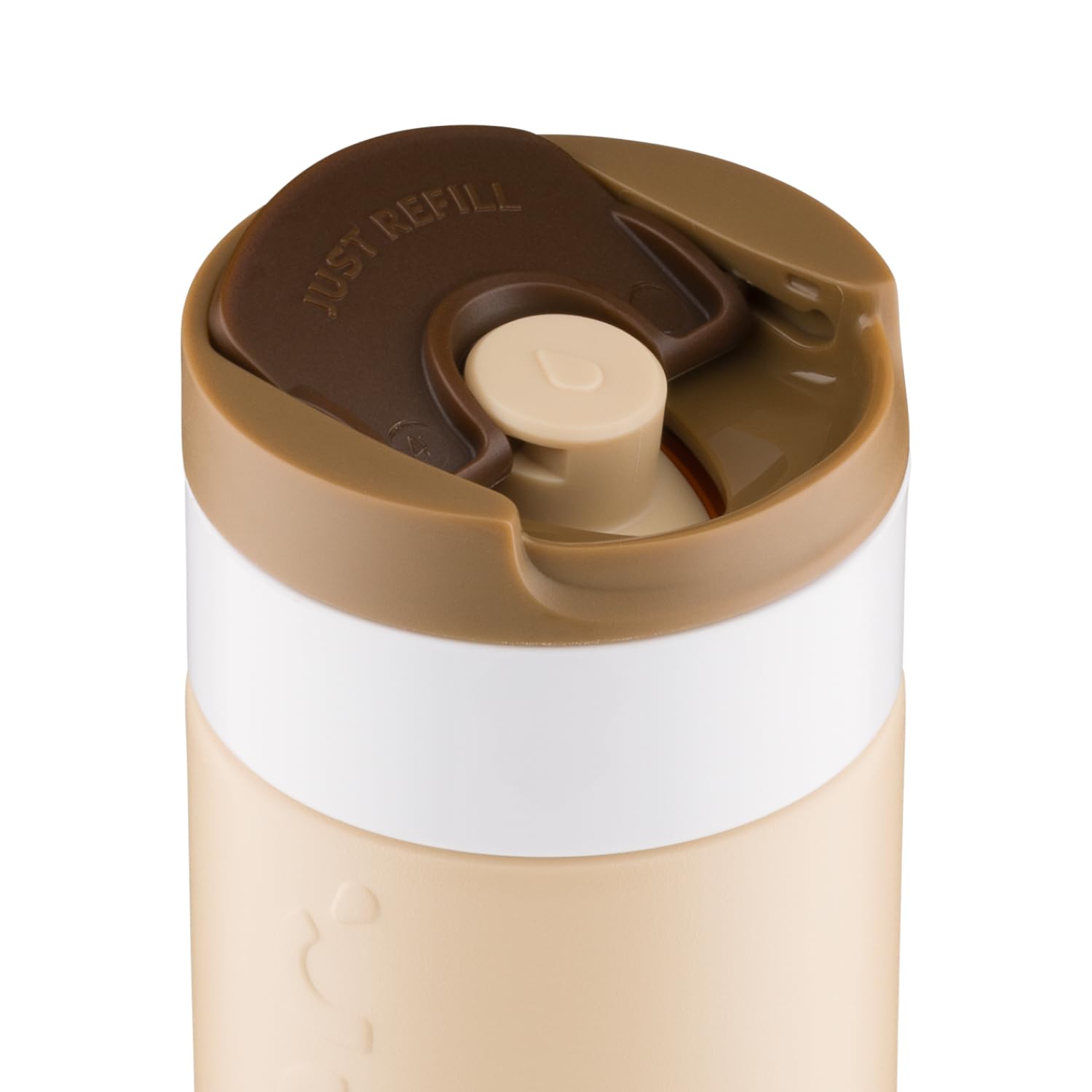 Dopper Mug de voyage isotherme - 400 ml - Marron terre - Gobelet isotherme anti-fuite pour boissons gazeuses - 6h chaud / 20h froid - 90 % acier inoxydable recyclé