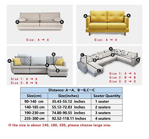 Housse de chaise en polyester extensible et canapé solide pour salon - 6
