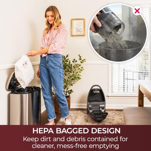 Kenmore Elite 700 Series Bagged Canister Vacuum with Hair Eliminator | Pet Friendly Design, 2-Motor Powerful Suction, HEPA and Auto Cord Rewind for Carpets, Hard Floor and Upholstery - 81715 - image 8