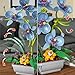 itshWOee Blue Orchid Flowers Bouquet Building Set, Botanical Collection Artificial Plant for Home Décor, Ideal Gifts for Mother's Day, Anniversary, Birthday