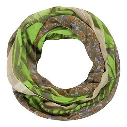 CODELLO Damen Softweicher Mustermix-Loop aus recyceltem Polyester GREEN MEDIUM Onesize Cover