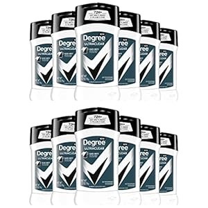 Degree Men UltraClear Antiperspirant Deodorant Black+White, Pack of 12, 72-Hour Sweat and Odor Protection Antiperspirant…