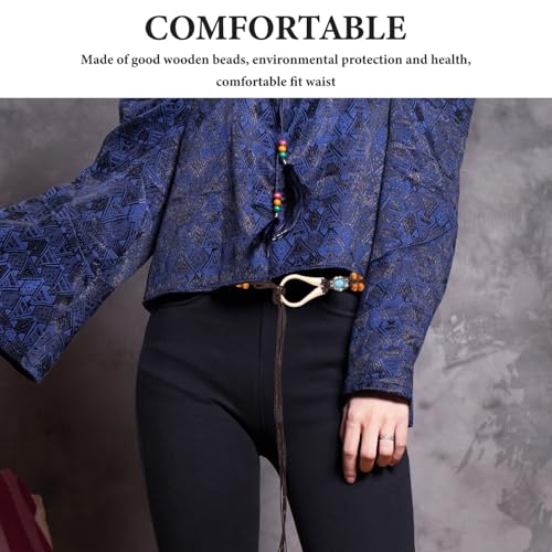 Bohemia Style Woven Waist Belt for Women Beaded Dress Accessory Comfortable and for Casual and Formal Occasions Unique Fashion Statement3