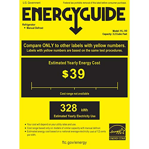 Hailang 3.2 Cu.ft Mini Fridge With Freezer, 2 Door Compact Refrigerator With Low Noise, Mini Refrigerator With Freezer For Bedroom, Living Room, Dorm, Kitchen, Office (Sliver) #TOP6