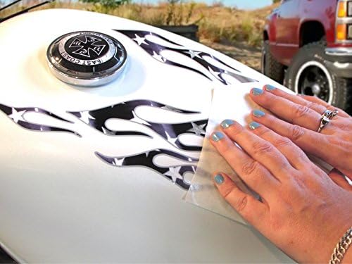 No. 28 Patriotic Edition Old School Flame Decals for Motorcycle Tank, fenders, Helmet - American Flag
