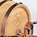 Refinery Miniature Wood Whiskey Barrel Dispenser 800 ml/27 fl oz Volume, for Serving and Entertaining, Table Home Accent Display & Storage of Spirits, Liquors (Standard version)