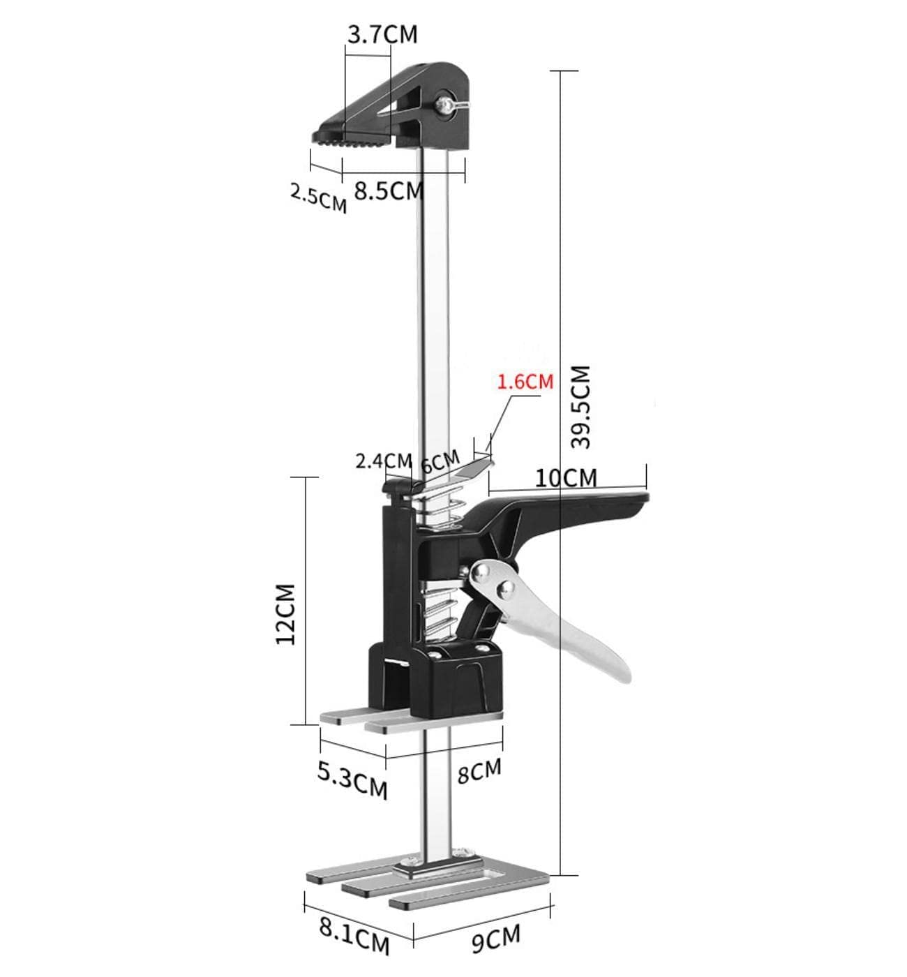 Eidoct 2 confezioni di martinetti da braccio per risparmiare lavoro, jack multifunzione da 35.5 cm, portante 299.4 kg, facile da usare, ottimo regalo per padre marito e uomo