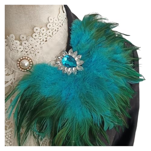 Charretera de hombro de plumas para invitadas de boda y fiestas 3