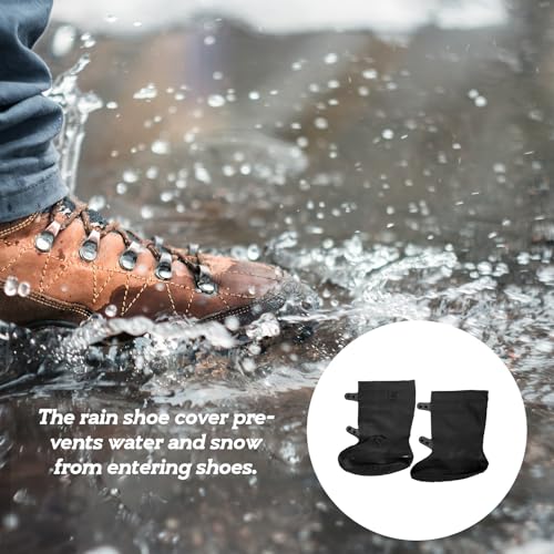 Couvre-bottes imperméable en caoutchouc résistant pour déplacement extérieur adulte