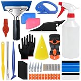【Polyvalent】 Ce kit de raclettes pour films adhésifs est portable et facile à utiliser ; il convient à toutes les surfaces sans risque de rayures ou de traces. Il est non seulement idéal pour la pose de films sur les voitures et autres véhicules, mais aussi pour les stickers muraux, les affiches, les papiers peints, divers films de protection de la peinture, les autocollants et les films d'isolation thermique. Convient pour une utilisation sur les voitures, les bateaux, les portes, les fenêtres, le verre, les garages, les bureaux et bien plus encore. Ce kit complet vous garantit d'avoir les bons outils à portée de main pour tous vos projets de pose de films.