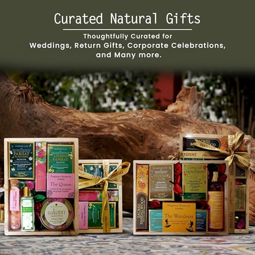 Image of Nyassa The fragrance stories by nyassa: THE Wanderer Gift set | Natural Bath and Body Care Set | Handmade Soap | Roll On | Solid Perfume | Face and Body Scrub | Face Wash