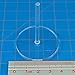 LITKO Acrylic Flight Stands | Round | 3mm Clear Circular Flight Base with Peg (40mm)