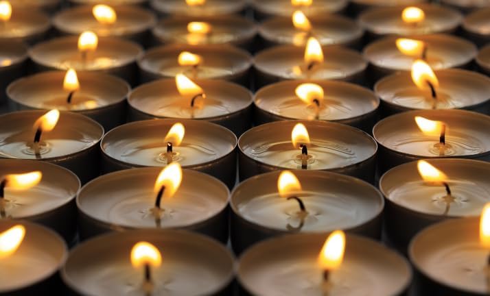 Miniatura 6 de Mini velas de té a granel - 50 velas de viaje blancas sin perfume para Shabat