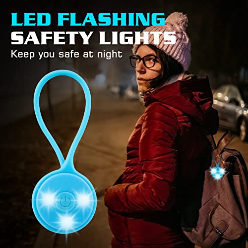 Aicharynic LED Blinklicht Schulranzen, 8 Stück LED Reflektoren Kinder Sicherheitslicht Reflektoren Schulranzen, wasserdichte Sicherheit Licht Reflektor Anhänger für Rucksack Joggen Wandern Laufen