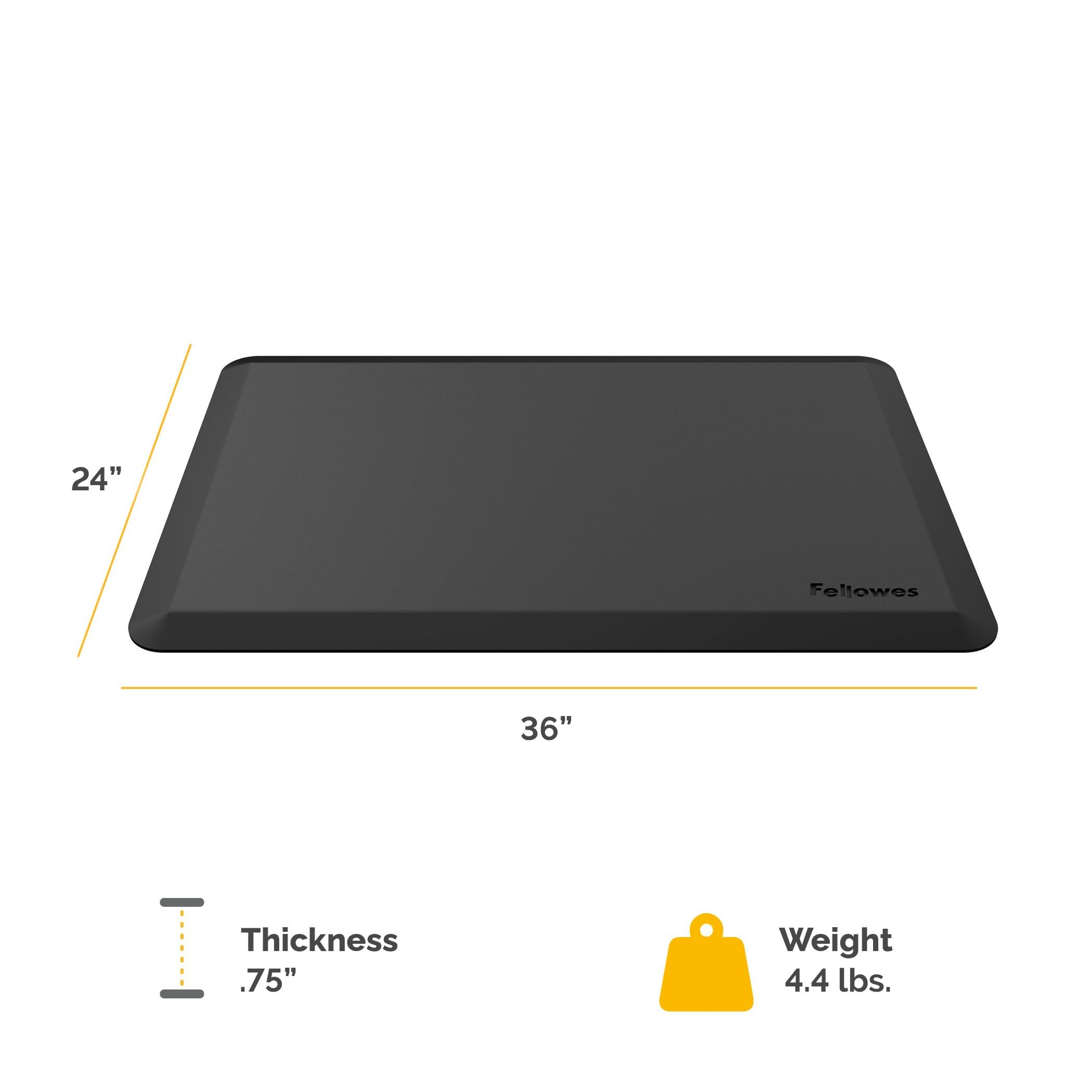 Fellowes Tapis Anti-Fatigue Bien-être (8707002), Noir