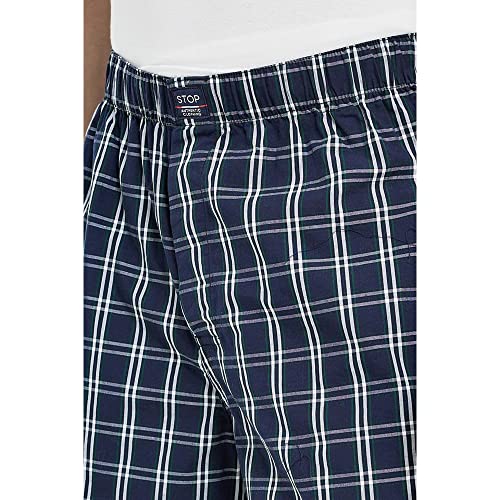 Image of STOP by Shoppers Checks Cotton Men's Boxers