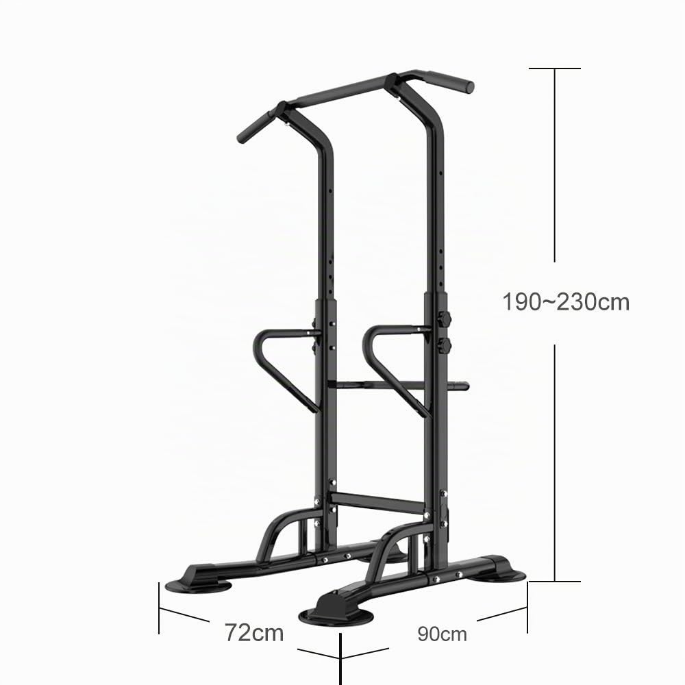 soges Barra de tracción Ajustable estación de tracción de Altura Ajustable Power Tower Silla Romana de Entrenamiento físico en casa Dip estación de Entrenamiento de Fuerza Fitness