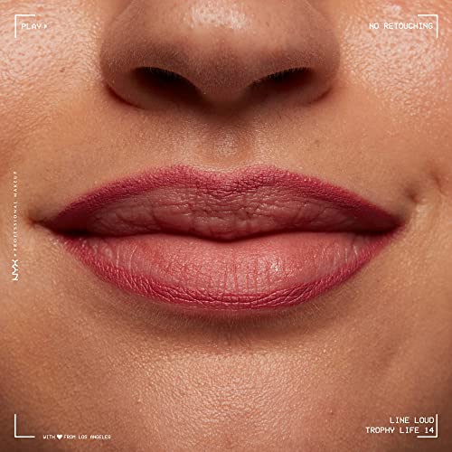 Nyx Professional Makeup Line Loud Lip Liner, Longwear And Pigmented Lip Pencil With Jojoba Oil & Vitamin E - Trophy Life (Mauve Pink) #TOP4