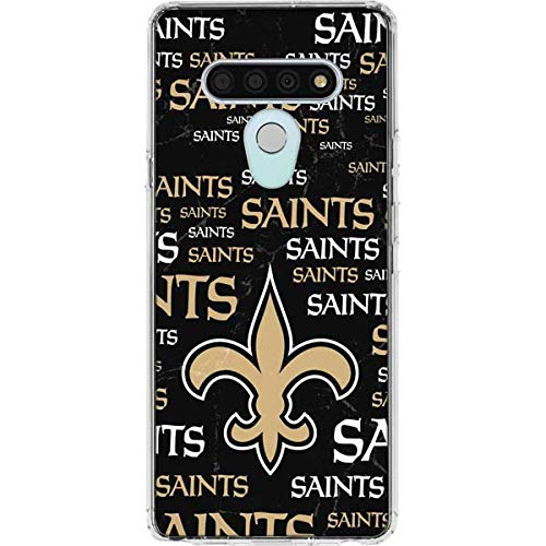 Skinit Clear Phone Case Compatible with LG Stylo 6 - Officially Licensed NFL New Orleans Saints Black Blast Design