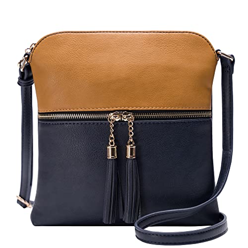 Image of Solene Womens Lightweight Medium Crossbody Purse with Tassel, Perfect Size Crossbody Bags for Daily Use, travel