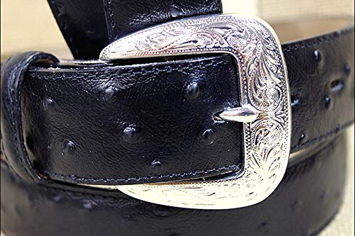 Tony Lama Men's Black Ostrich Dress Belt Black 343
