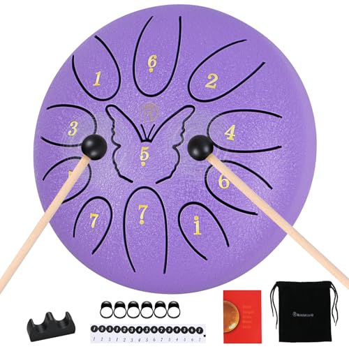 RANMING 6 Inch Steel Tongue Drum 11Note C Key Tongue Drum Kids & Adult Handpan with Gig Bag Music...