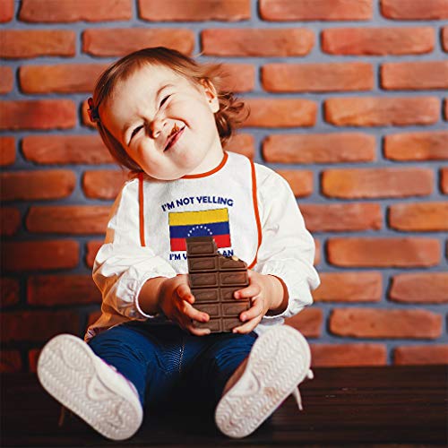 Custom Baby Bibs Burp Cloths I'm Not Yelling I Am Venezuelan Cotton Baby Items for Baby Girl & Boy White Royal Blue Design Only4