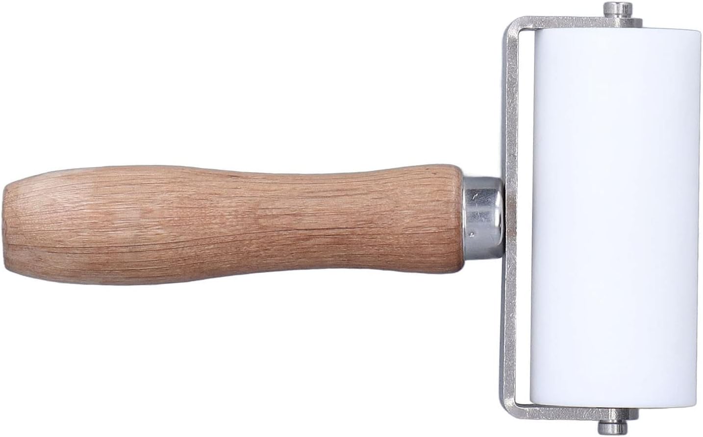 Silicone Seam Roller Tool 90mm High Heat Welding Roller for PVC Floor Plastic Board Waterproofing with 304 Stainless Steel and Ergonomic Beechwood Handle