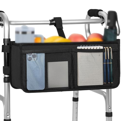 FREEAMG Walker Basket for Folding Walker, Large Capacity Foldable Walker Bag,...
