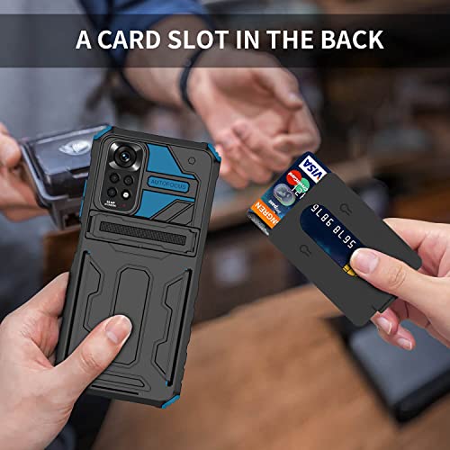 Capa Capinha Anti Impacto para Xiaomi Redmi Note 11 Pro 4G/5G com Card Slot Carcaça Carteira Antique