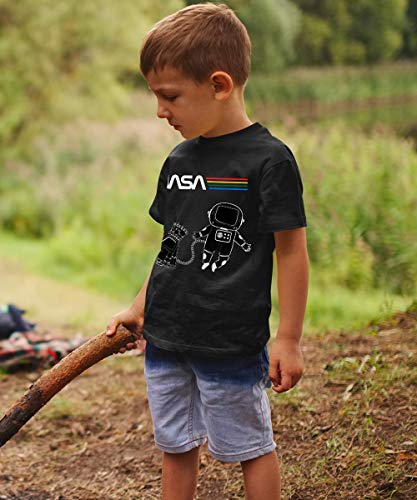 BROOKLYN VERTICAL 4-Pack Toddler NASA Print Outer Space Rocket Ship Short Sleeve T-Shirt | Soft Cotton Sizes 2T-4T (Combo A, 2T)3