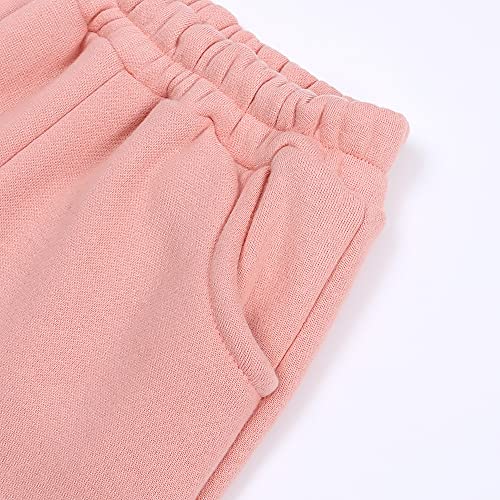 Image of MYGBCPJS Youth 2PCS Jogger Outfits Set Fleece Hooded + Sweatpants Boys Girls Athletic Sweatsuits Pullover Clothes