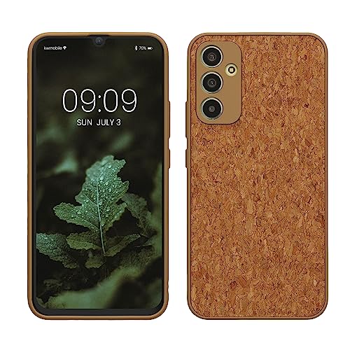 kwmobile Case Compatible with Samsung Galaxy A34 5G - Case Made of TPU and Cork with Bumper for...