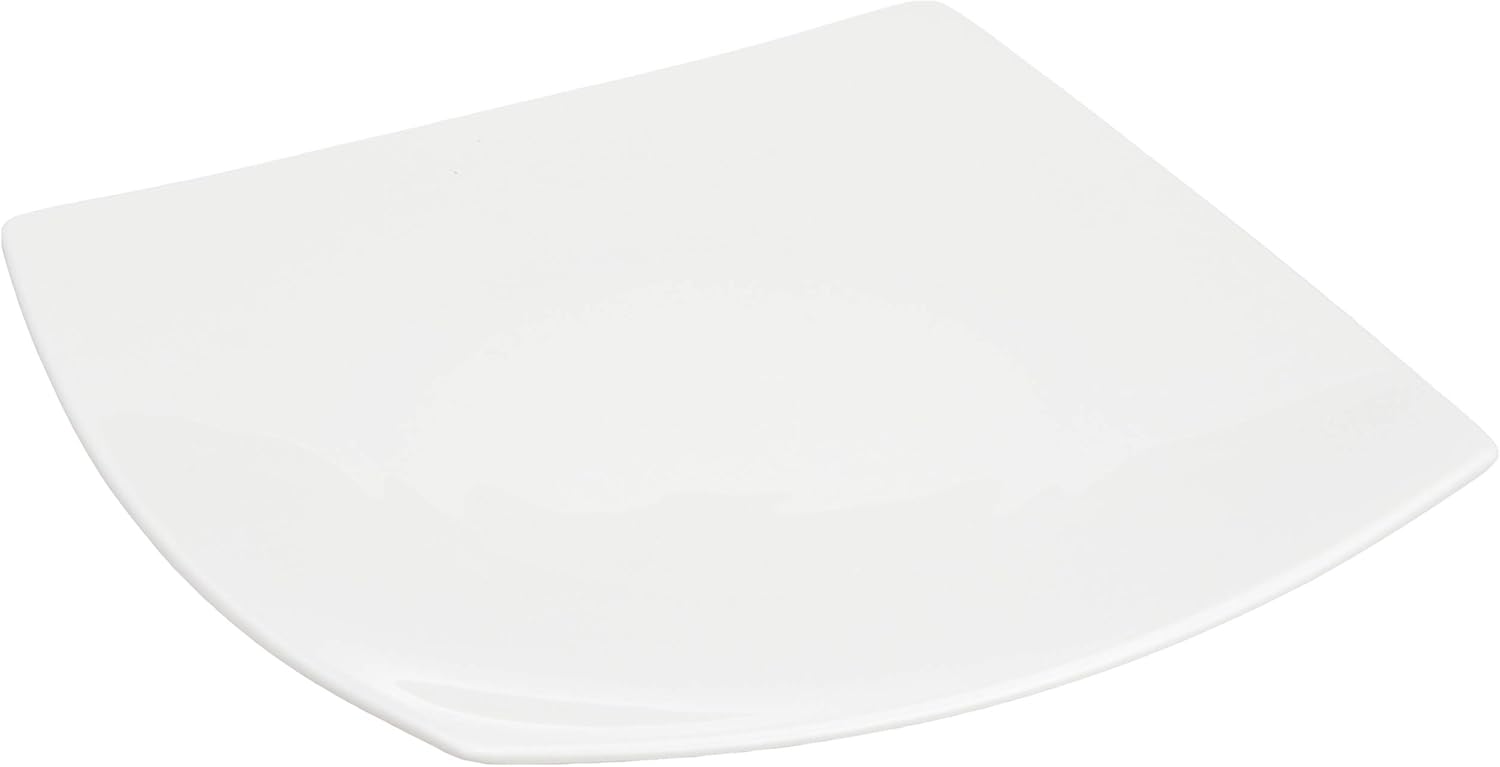 Narumi 50481-5320 Plates Plates 11.4 inches (29 cm) Diagonal White Simple Stylish Square Dinner Lunch Plate One Plate Flat Plate Microwave Warmer Dishwasher Safe