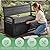 MAIUSCOLI 80 Gallon Outdoor Storage Bench Deck Box Waterproof Resin Lockable UV Resistant Benches Furniture Outside Porch Patio Pool Garden Tool Cushion Black