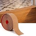 2'' x 10Ft Self Adhesive Floor Transition Strip, Laminate Vinyl Flooring Transition Strip for Joining Floor Gaps, Carpet Threshold, Doorway Transitions, Threshold Cover, Floor Tiles- Brown Wood Grain