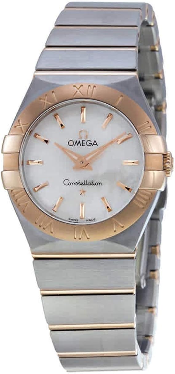 Pearl Dial Gold and Steel Ladies Watch 
