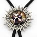 TUDUDU Francés Bulldog Bolo Atetina Vidrio Domo Bulldog Pegatina Western Bolo Ties Moda Hombres Neckties Metal Tie Chain Length 115Cm